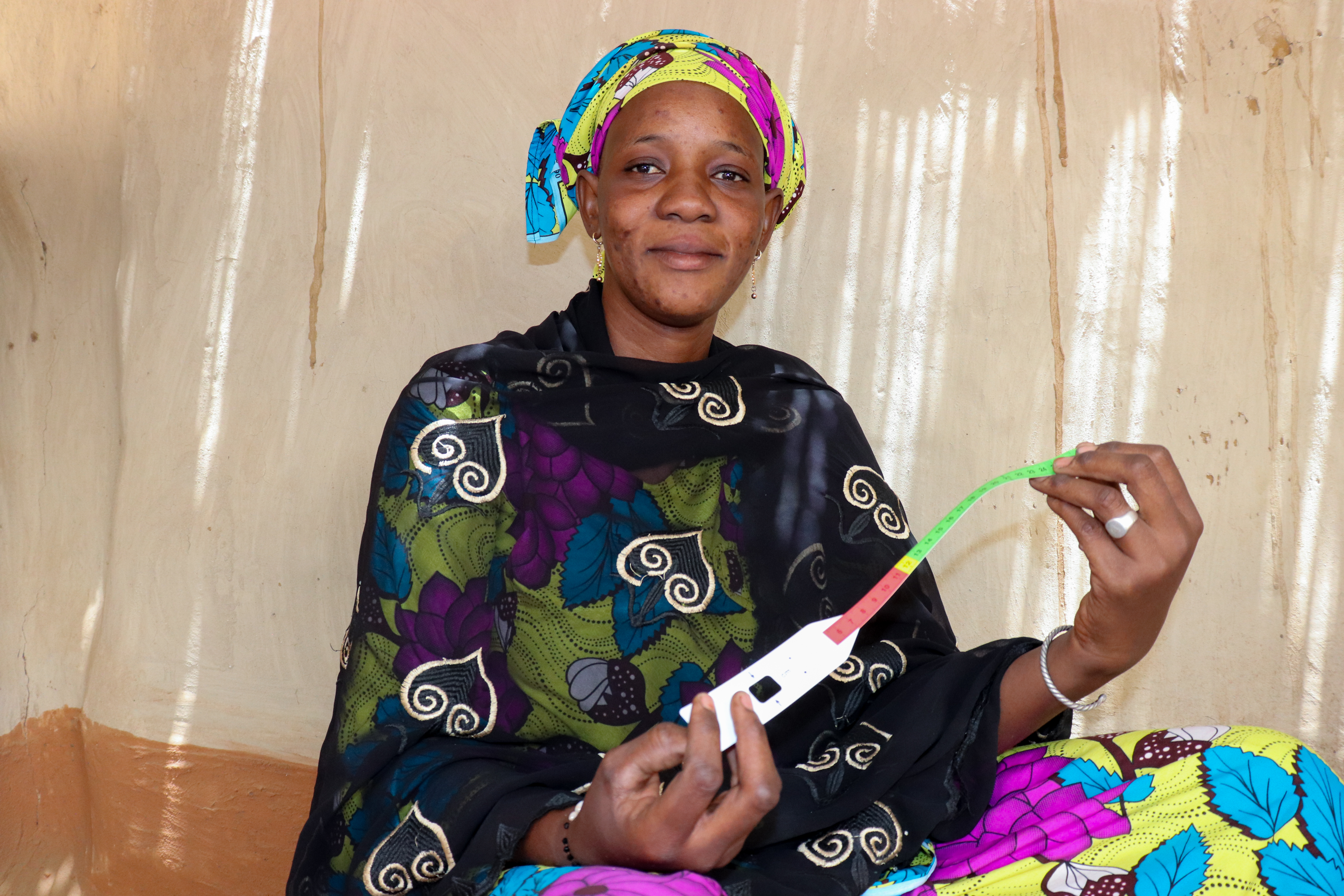 A mother trained in the Family MUAC approach in Goumbou, Mali