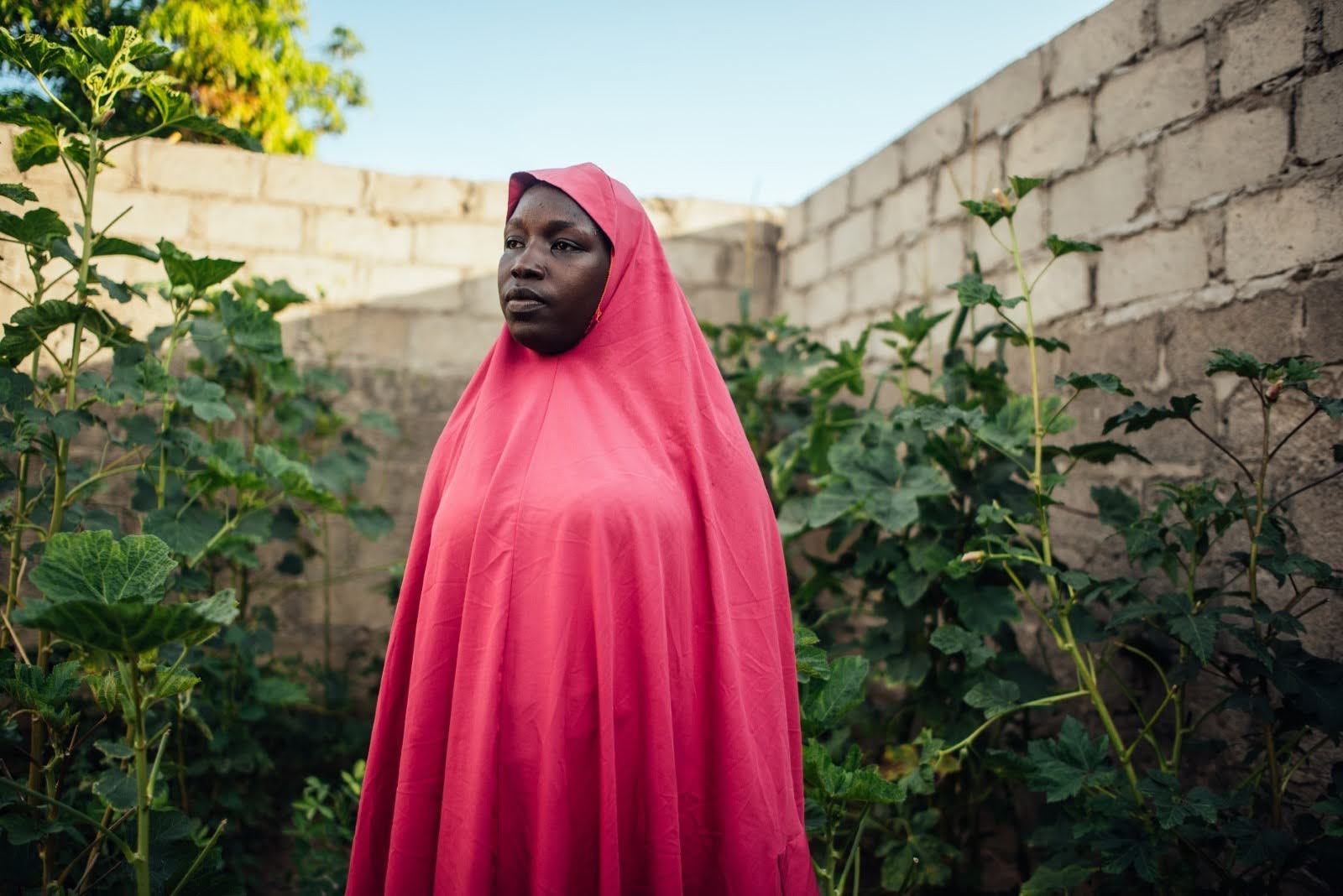 Bilkisu works in her home garden in Maiduguri, Borno, Nigeria. Photo by KC Nwakalor